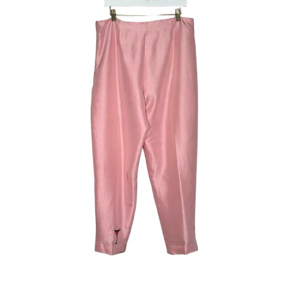 NWT Mark, Fore and Strike vintage pink silk martini pant size 16 - Picture 3 of 5